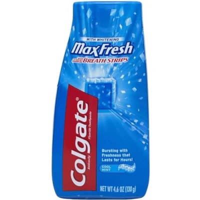 Image de Colgate Max frais Liquide Dentifrice Mini bandes d&#039;haleine, menthe fraîche, 4,6 oz