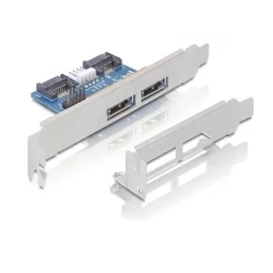 Image de DeLOCK Slot bracket 2x eSATAp 5V/12V carte et adaptateur d&#039;interfaces Neuf