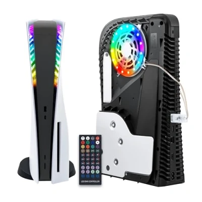 Image de Mcbazel PS5 RGB LED Lighting Strip, PS5/PS5 Slim/PS5 Pro Strip Light Décoration lumineuse Compatible avec la console Playstation 5/PS5 Slim Digital &amp; Disc Edition/PS5 Télécommande