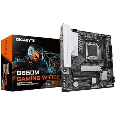 Image de GIGABYTE B650M Gaming WIFI6E Carte Mère Processeurs AMD Ryzen Série 9000, VRM 5+2+2 Phases, jusqu&#039;à 6400 MHz DDR5 (OC), 1xPCIe 4.0 M.2, LAN 2,5 GbE, WiFi 6E, USB 3.2 Gen 1
