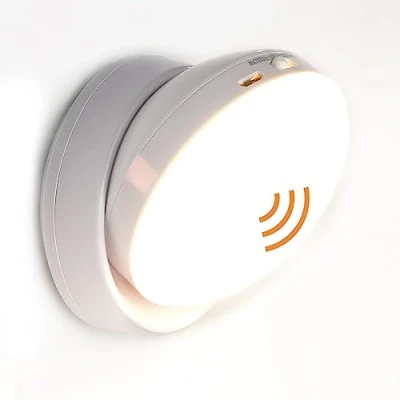 Image de Applique murale LED d&#039;intérieur avec détecteur de mouvement, lampe rechargeable par USB, interrupteur, rotation à 360, magnétique, lumière mouvement pour salon/couloir/escaliers