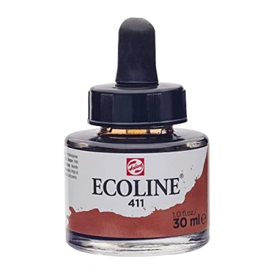 Image de Ecoline Flacon d&#039;aquarelle liquide 30 ml Terre de Sienne brûlée 411 (11254111)