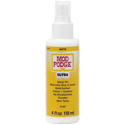 Image de Mod Podge Ultra Matte 4 oz. Colle et scellant Tout en Un, Claire, 4floz/118ml, Set de 118 Pièces