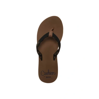 Image de Reef Cushion Sands Tongs, Femme, Taille: 37.5, Black/tan Matière synthétique