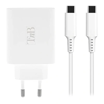 Image de T&#039;nB iCLick Chargeur Compact USB C et A Blanc