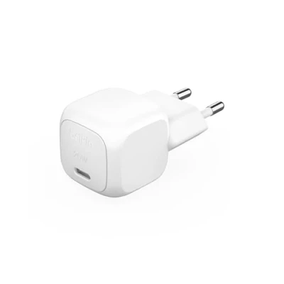 Image de Belkin BoostCharge Chargeur USB C Rapide Cubic (Prise de 20 W, pour Apple iPhone 16, 16 Plus, Pro, 15 Pro Max ou Version ultérieure, Samsung Galaxy S24, iPad, AirPods, etc., Blanc)