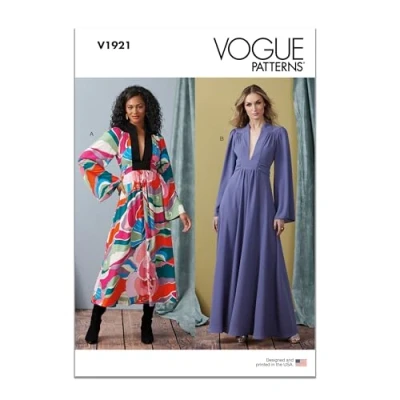 Image de Vogue Patterns V1921E5 Robe pour femme en deux longueurs E5 (42 44 46 48 50)