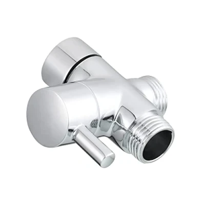 Image de CIENCIA DSF007 Robinet de douche 1/2&quot; en laiton 3 voies pour à effet pluie et bras Chromé