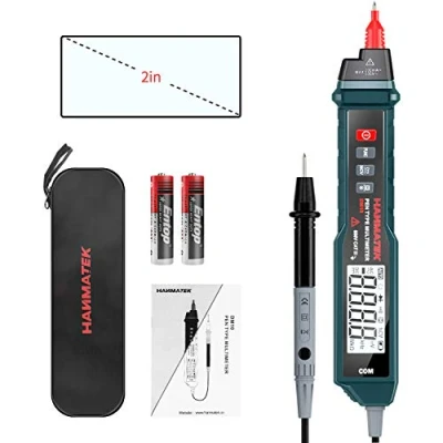 Image de HANMATEK Multimètre Numérique Digital avec Mesure Tension AC/DC Résistance Fréquence Continuité Diode NCV Gamme Automatique DM10