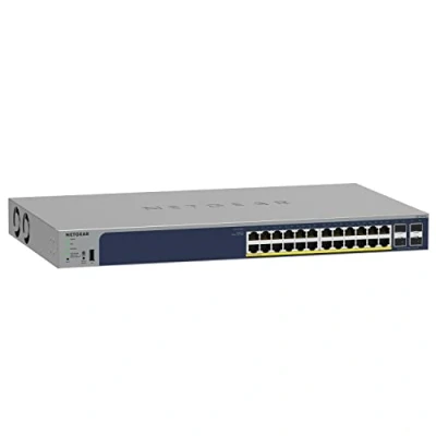 Image de NETGEAR GS728TPP Géré L2/L3/L4 Gigabit Ethernet (10/100/1000) Connexion Ethernet, supportant l&#039;alimentation via ce port (PoE) Gris Neuf