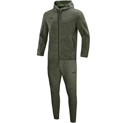 Image de JAKO Ensemble De Jogging Premium Basics à Capuche Survêtement Mixte, Kaki Chiné, 4XL