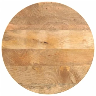 Image de vidaXL Dessus de Table, Table Remplacement, Rechange Salle à Manger, Ø 50x2,5 cm Rond Bois Manguier Massif