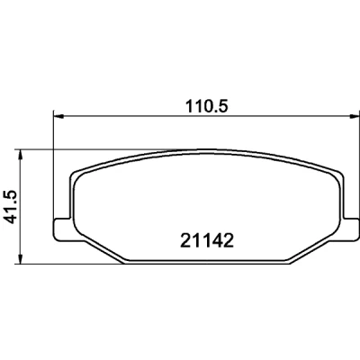 Image de HELLA 8DB 355 006 161 Jeu de plaquettes frein non préparé pour indicateur d&#039;usure SUZUKI: Jimny SUV, Samurai SJ 410 SANTANA: SUV