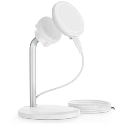 Image de ESR HaloLock Chargeur sans Fil Shift, Support Compatible avec MagSafe, 2 Modes de Charge, Socle Charge Rapide Amovible, iPhone Série 15/14/13/12 Coques et Coque Magnétiques