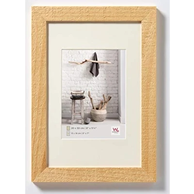 Image de walther design Cadre photo naturel 30 x 40 cm avec passe partout, en bois Home HO040H