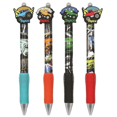 Image de sarcia.eu stylo effaçable avec gomme, voitures, gel, automatique, ENCRE BLEUE, usage scolaire, 0,5 mm, 1