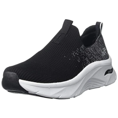 Image de Skechers Femme 149684 Baskets, Bordure Blanche en Tricot Noir, 39.5 EU