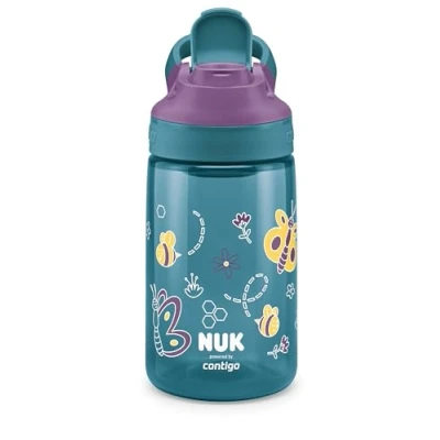 Image de NUK By Contigo Easy Sip Cup Gourde pour enfants (à partir de 4 ans) Anti fuite Fabriquée en Tritan résistant Sans BPA Passe au lave vaisselle 420 ml Naturel