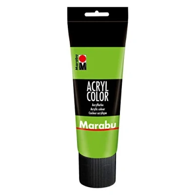 Image de Marabu 12010025282 Peinture Acrylique crémeuse à Base d&#039;eau, séchage Rapide, résistante la lumière, imperméable, appliquer avec Pinceau et éponge sur Toile, Papier Bois 225 ML