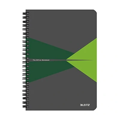 Image de Leitz, Cahier spirales couverture PP A5 ligné, 180 pages 90g/m², Leitz Office, Vert, 44990055