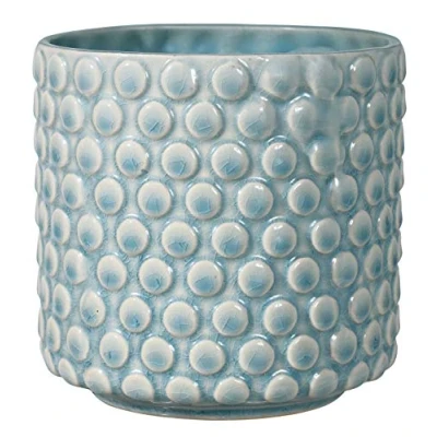 Image de Bloomingville Pot de Fleur Dot Pots Fleurs décoratifs Couleur pour intérieur Style rétro créatif S (12,5 cm ø), Leu Ciel, Céramique