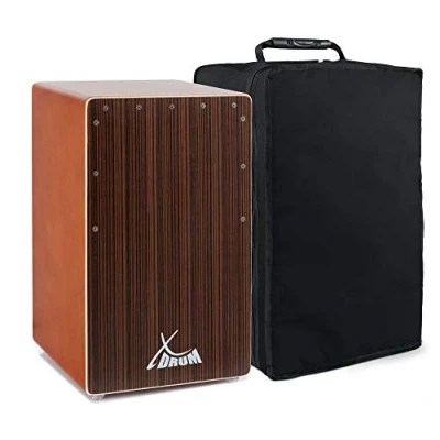 Image de XDrum cajon El Bajo porte basse cocoa brown / ébène housse comprise