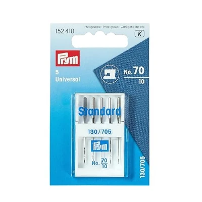 Image de Prym Standard Sewing Machine Needles no. 70, Metal, Silver, 9.3 x 5.7 0.7 cm