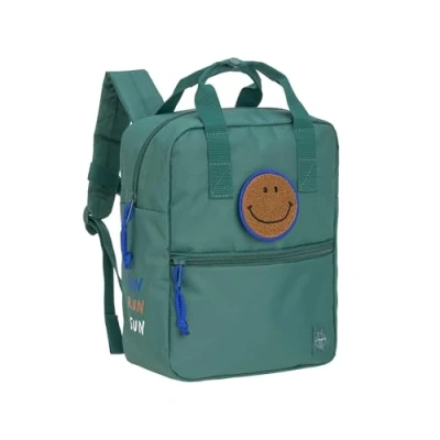Image de LÄSSIG Sac à Dos pour Enfants avec Sangle de Poitrine l&#039;école Maternelle 27 cm, 7 litres, 3 Ans/Mini Square Backpack Dark Green