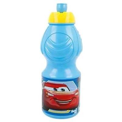 Image de ALMACENESADAN, 4940 Pack rentrée à l&#039;école, cadeau de Noël composé d&#039;une bouteille sport 400 ml multicolore, produit réutilisable, sans BPA, sous licence (cars bleu)