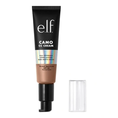 Image de e.l.f. Camo CC Cream, Fond de teint correcteur couleur avec SPF 30, Tan 450 N, 30 g