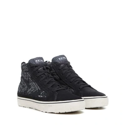 Image de TCX Street 3 Lady Tex Waterproof Moto pour Femmes, Chaussure à Membrane T Dry, Tige en Cuir Suédé, Fermeture par Lacets, Noir, 36 EU