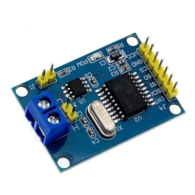 Image de ElectroWorldFR MCP2515 Can Bus Module avec récepteur TJA1050 protocole SPI pour microcontrôleur SCM 51 MCU Compatible Arduino