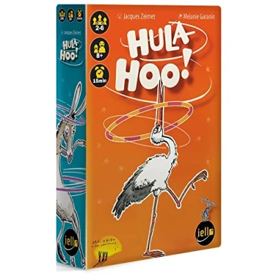 Image de IELLO: Hula Hoo Jeu de fête amusant, remise cartes, sur le thème des animaux, facile à apprendre, famille partir 8 ans, 2 6 joueurs, 15 minutes