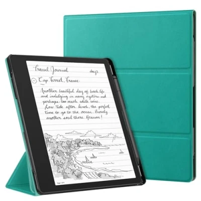 Image de FINTIE Étui pour Kindle Scribe 2024/2022 10.2 Pouces [Rangement de Stylet] Coque Fine et Légère Housse Pliable avec Fonction Veille/Réveil Automatique, Jade