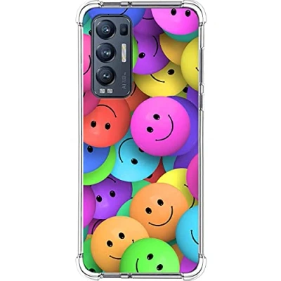 Image de Tumundosmartphone Coque Silicone Anti Chocs pour Oppo Find X3 Neo 5G Design Dessins Smile