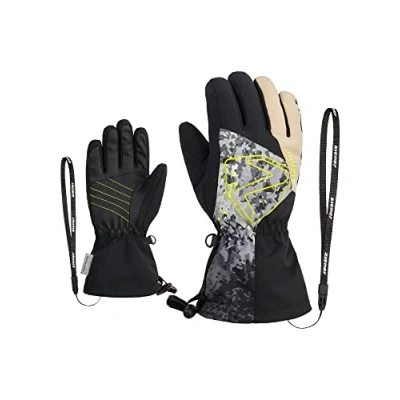 Image de Ziener Gants de Ski Laval pour Enfant Imperméables, Extra Chauds, en Laine, Galaxy Print, 7,5