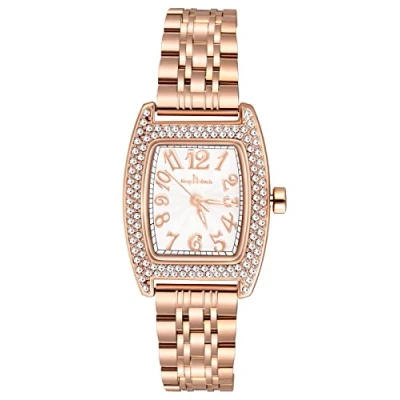 Image de MICGIGI Femme Montre à Quartz analogique rectangulaire sertie,Cadran décontracté en Acier Inoxydable