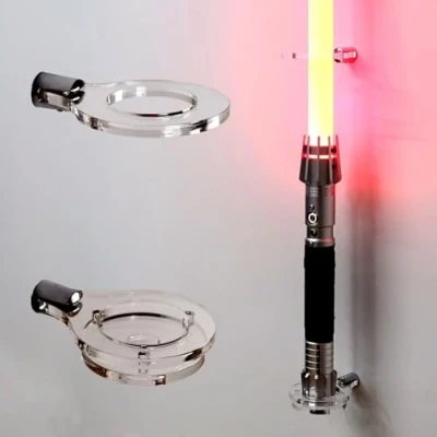 Image de WANLIAN Support mural vertical pour sabre laser de lévitation d&#039;épée compatible avec la plupart des sabres (1 trou transparent)