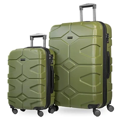 Image de HAUPTSTADTKOFFER X Kölln Set de 2 Valises rigides Bagage Trolley 4 roues extensible, TSA (S &amp; L), Vert olive