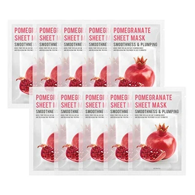 Image de [PACK de 10] EUNYUL Masque en feuille Purity GRENADE Visage Soins la peau coréens Ingrédients naturels pour tous les types