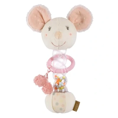 Image de Fehn Faiseur de Pluie Souris Jouet Motricité avec Hochet pour Saisir et Produire des Bruits Bébé Stimule les Sens la Tout en Jouant Baguette Bébés