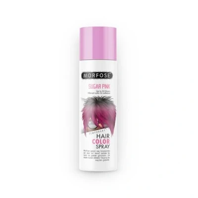 Image de Morfose Sugar Pink Temporary Hair Color Spray 150ml teinture capillaire temporaire Couleurs tendances et éclatantes avec tenue jusqu&#039;à 24 heures, facile à enlever au lavage