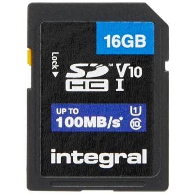Image de Integral 16GB HIGH SPEED SDHC/XC V10 100MB CLASS 10 UHS I U1 16 Go SD Neuf