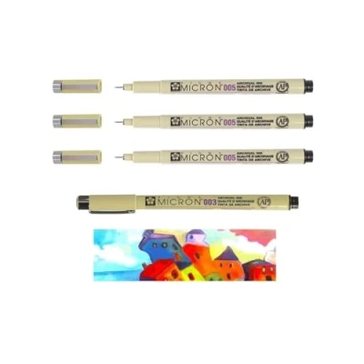 Image de Sakura Pigma Micron Noir 005 (0.2mm) 3 pcs ET 1PCS 003
