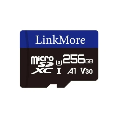 Image de LinkMore Carte Micro SDXC 256 Go, A1, UHS I, U3, V30, Compatible Classe 10, Vitesse de Lecture jusqu&#039;à 100 Mo/s, d&#039;écriture 75 Adaptateur SD Inclus