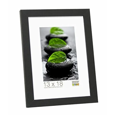 Image de Deknudt Frames S44CF2 Basic Cadre Photo Bois/MDF Noir Fin 30 x 45 cm