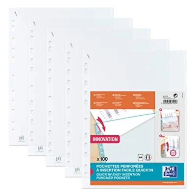 Image de Elba Pochettes perforées Lisses et transparentes A4, PP oben offen