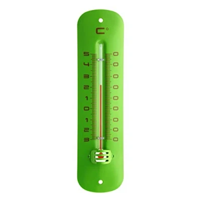 Image de TFA Dostmann 12.2051.04 Thermomètre Analogique Intérieur/Extérieur Métal Résistant aux intempéries Vert l 50 x 13 H 192 mm