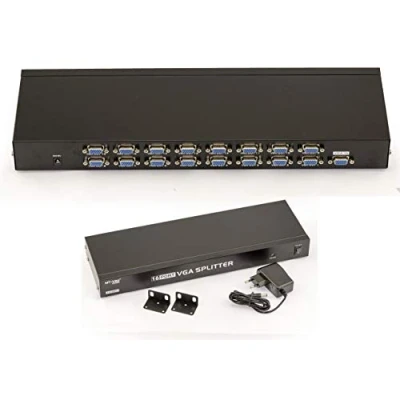 Image de KALEA INFORMATIQUE Répartiteur vidéo VGA Type Splitter Qui duplique à l&#039;identique 1 Source en entrée vers 16 Sorties simultanées. Bande passante 350MHz