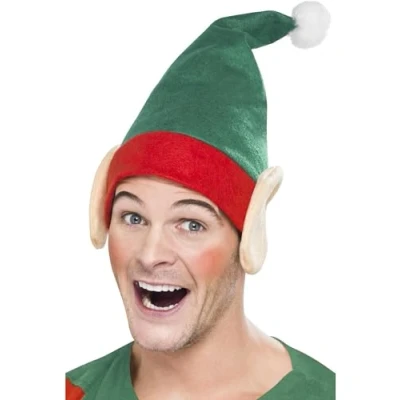 Image de Smiffys Bonnet d&#039;elfe, Vert, avec oreilles